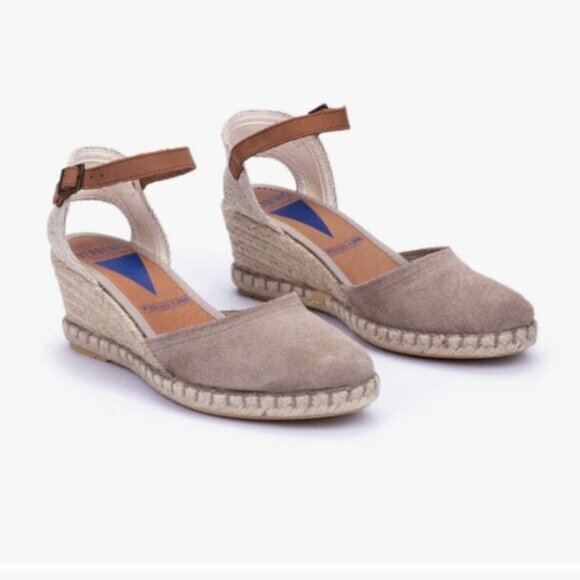 NEW VERBENAS WOT Wedges Malena Serraje Piedra 725 2j7 - Picture 3 of 8